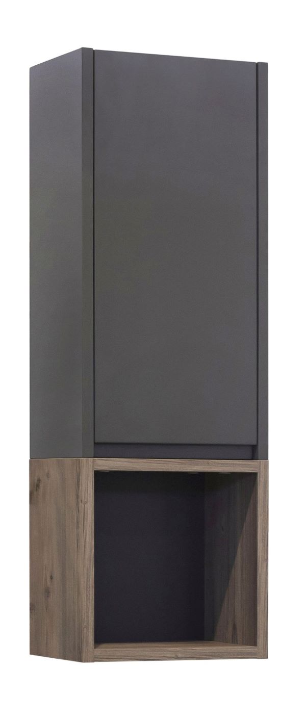 Vertikala konzolna IBANIO - JAVA-grey pine/carbon 30x90cm